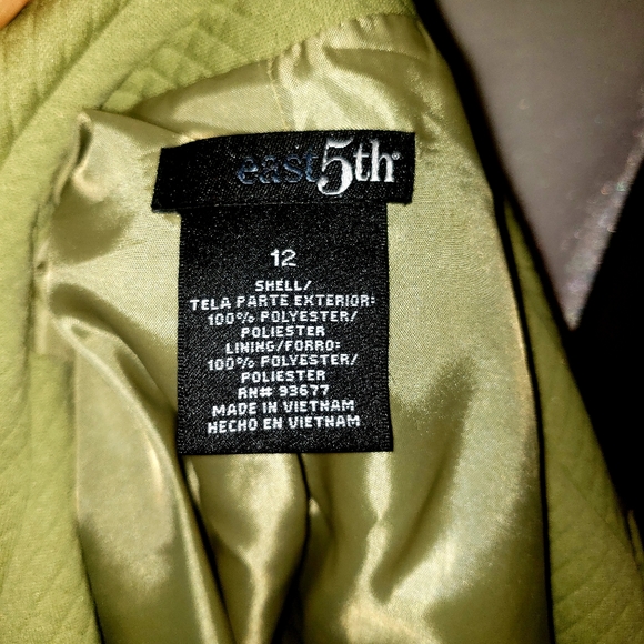 East 5th Blazer Jacket Sz-12 Green - Picture 3 of 5